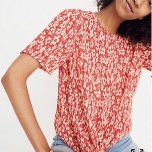 🆕 Madewell Crinkle Button-Back Tie Tee